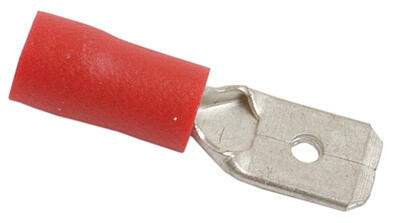 Kabelsko 6,3mm flad hun - 20 stk. - Rød