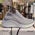 Dame sneakers elastik grå