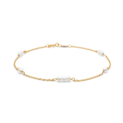 BIANCA bracelet in 8 karat gold with pearls | Danish design by Mads Z