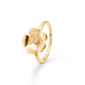 FLEUR ring in 14 karat gold with diamond | Danish design by Mads Z