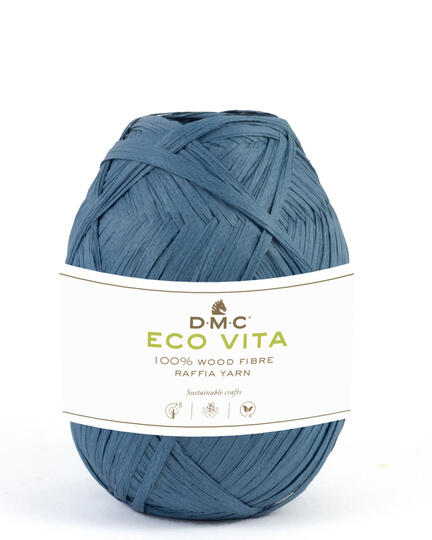 raffia dmc garnnoegle i farven blaa bastgarn