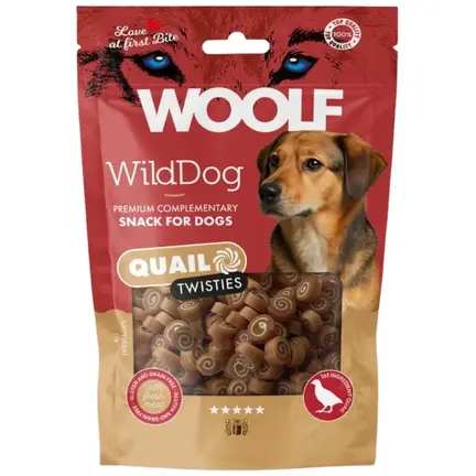 WOOLF WildDog Quail & Cod Twisties – godbidder med vagtel, torsk og kylling