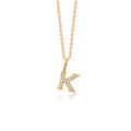 TENDER LOVE K pendant in 14 karat gold with diamonds | Danish design by Mads Z