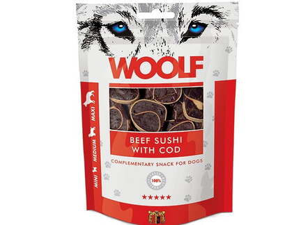 Woolf Beef sushi with cod - 100g