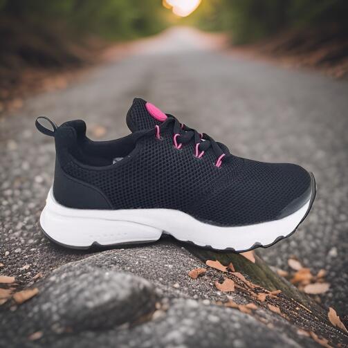 Dame Sneakers Sort Pink