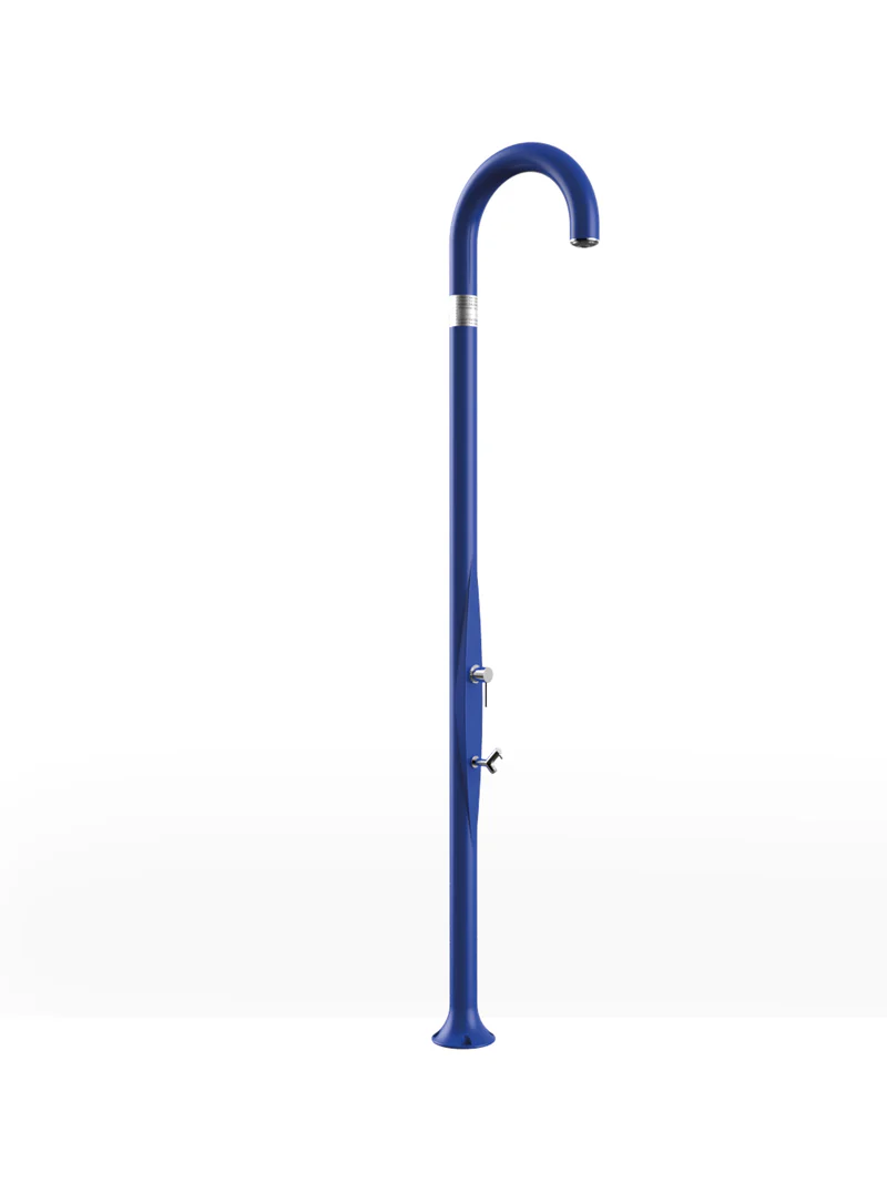 Arkema - FUNNY YIN T125 Außendusche mit Fußdusche - Kalt- und Warmwasser - Blau