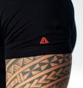 Meteor t-shirt sort ærme logo