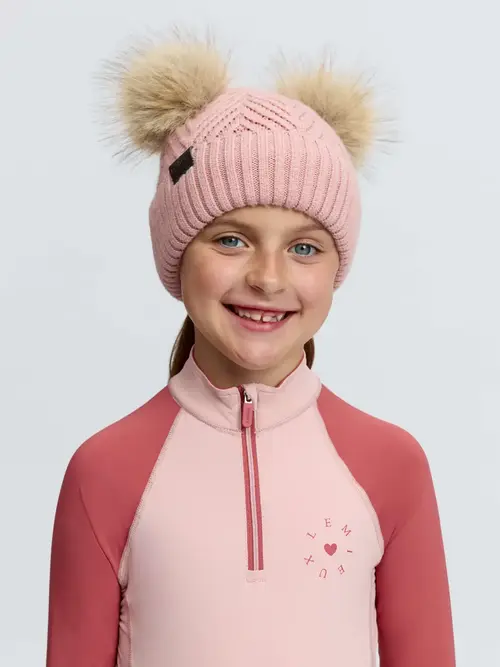 LeMieux Mini Double Pom Beanie - Petal