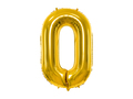 Stort 0 ballon tal guld til helium