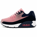 Pink og navy dame sneaker med sporty sål