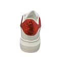 Dame sneakers hvid/rød glimmer