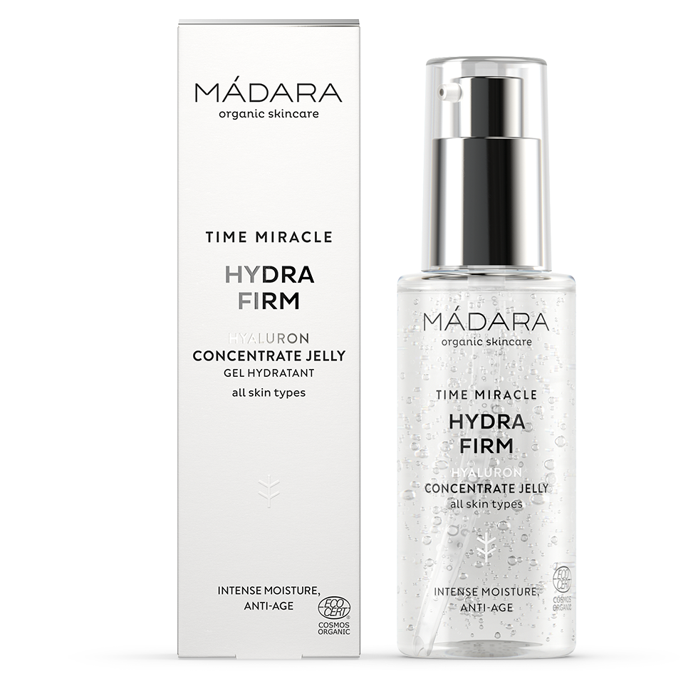 Mádara, Time Miracle Hydra Firm Hyaluron Concentrate Jelly, 75 ml. - Ansigtspleje, Hudpleje, Ansigtsserum, Serum, Opstrammende Creme, Hyaluronsyre, Dermatologisk testet hudpleje, Alle hudtyper