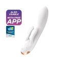 Satisfyer Double Flex rabbit vibrator med app og fleksibel silikone