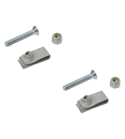 Montagesatz für MF Emblem vorne 2 x Schrauben 2 x Muttern 2 x Klammern Passend für: MF135, MF148, MF165, MF168, MF175, MF178, MF185, MF188