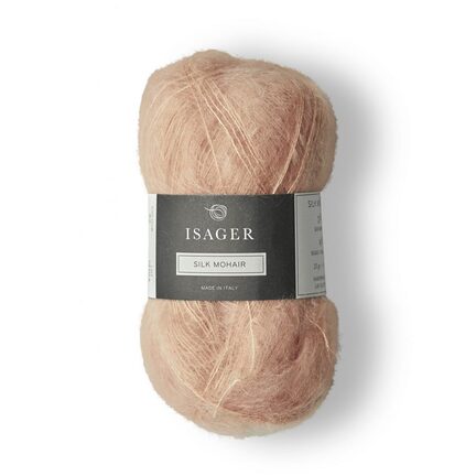 garnogle isager silk mohair farve 62 rosa