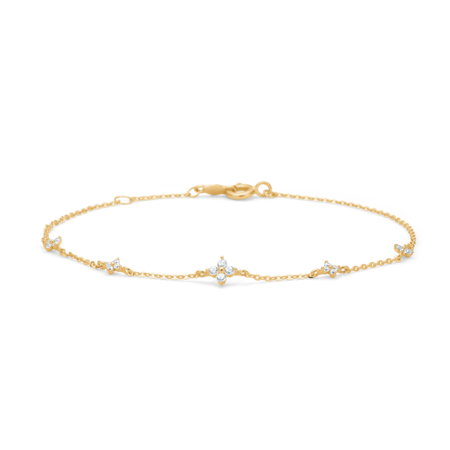 Milkyway armbånd i 8 karat guld med zirkonia