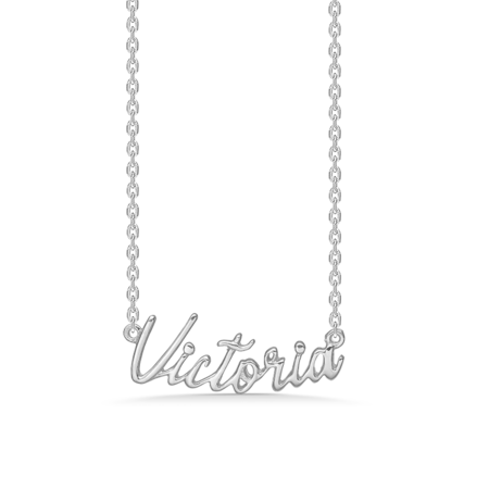 Name Tag Necklace Victoria - necklace with name - name necklace in sterling silver