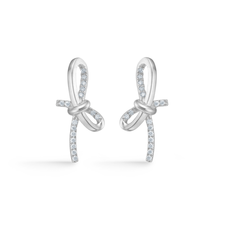 MISS BUTTERFLY sølv øreringe med hvid topas.