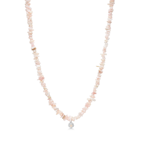 Urchin Elegance stenhalskæde udført i 925 ren sterlingsølv isat zirkonia.