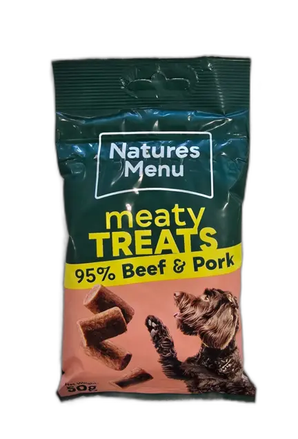 Natures Menu Barf Bites Okse Gris godbid til hund