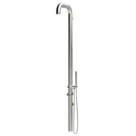 Sined CHIA PARETE INOX - Wandhängende Außendusche aus Edelstahl - Kalt- und Warmwasser