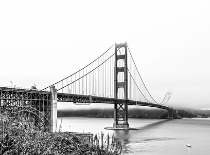Golden Gate San Fransisco Californien b/w