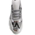 chunky sneakers grå plateau sko med slangeskind størrelse