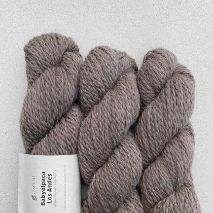 3 garnnoegler farve mokka 85 Babyalpaca Los Andes fra Pascuali