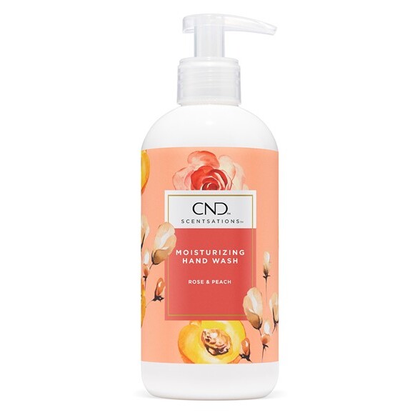 CND Scentsations, Moisturizing Hand Wash, Peach & Rose, 390 ml. - Håndvask, Håndsæbe, Vegansk formel