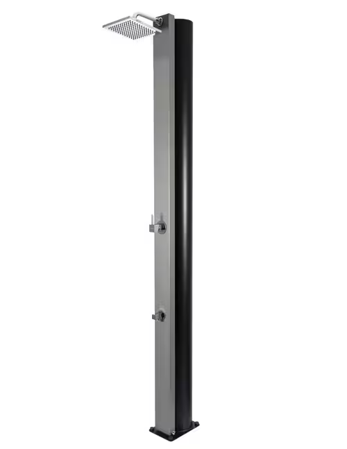 CRM SQUARE - Solbruser 40 liter - Grå / Aluminium, Med fodvask