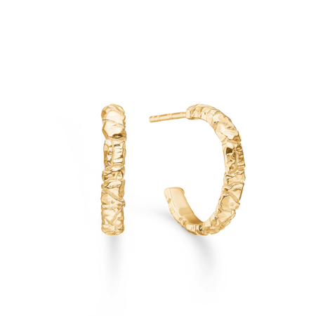 Element hoops made of 925 sterling silver plated with a durable 18 carat gold plating.