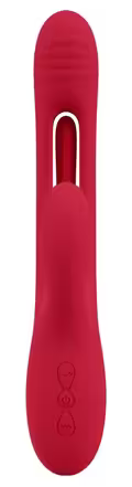 Rabbit Vibrator med G-punktsstimulation i silikone med 3 motorer og Flicking Tongue-funktion – vandtæt og genopladelig sexlegetøj.
