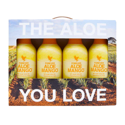 Aloe vera drik med mangosmag - Forever Aloe Mango 4 liter i PET-flaske
