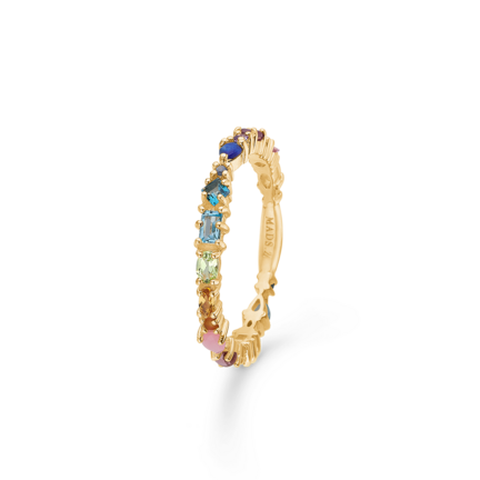 CIRCUS ring in 14 karat gold with genuine stones | Danish design by Mads Z