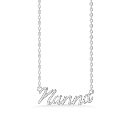 Name Tag Necklace Nanna - halskæde med navn - navnehalskæde i sterling sølv