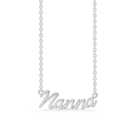 Name Tag Necklace Nanna - necklace with name - name necklace in sterling silver