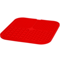 Eat Slow Live Longer Lick Mat Quad (20 x 20 cm) rød