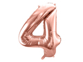 Stort 4 ballon tal rose gold til helium