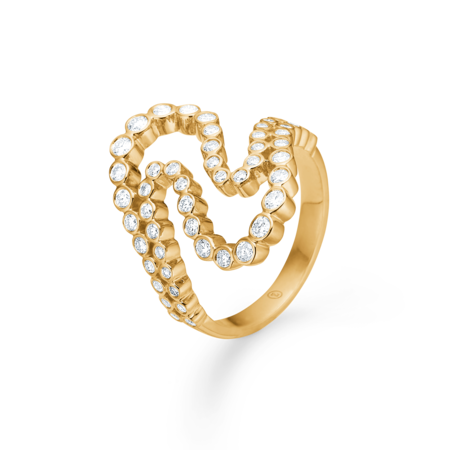 MIRA ring i 14 karat guld med 0,73 ct. brillanter W.SI.