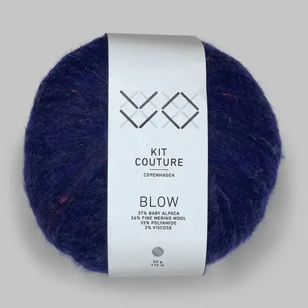 Blow garn fra Kit Couture i farven blå