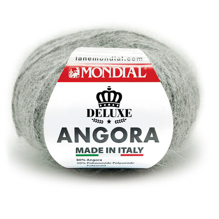 garnnoegle i angora fra mondial i farven Grå 678