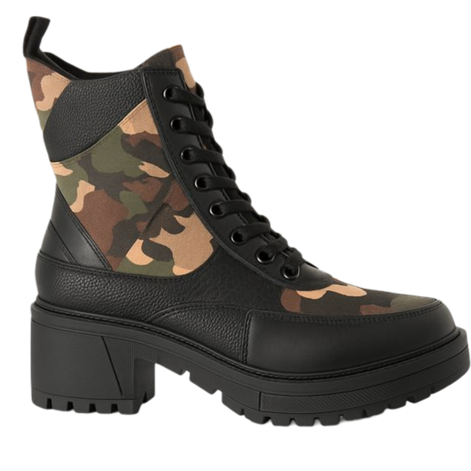Dame støvler sort/camo - 36