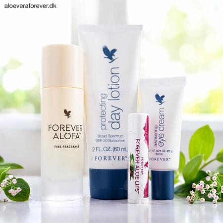 Forever awakening eye cream, protecting day lotion, Forever Alofa og Aloe Lips