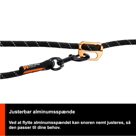 Non-stop dogwear Rock Adjustable Rope Leash med justerbar alminumsspænde