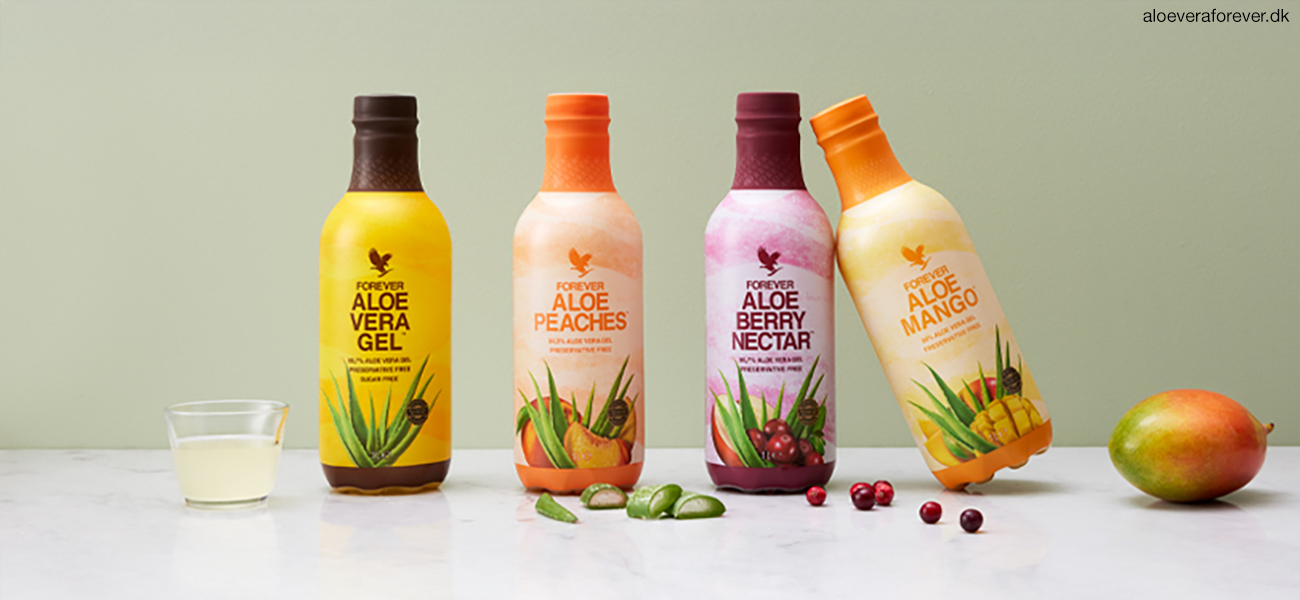 Forever Living Aloe vera juice drik i 4 forskellige varianter
