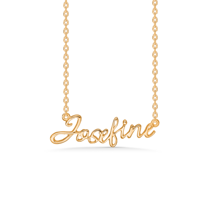 Name Tag Josefine is made of 925 pure sterling silver plated with a durable 18 karat gold plating.