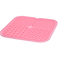 Eat Slow Live Longer Lick Mat Quad (20 x 20 cm) pink
