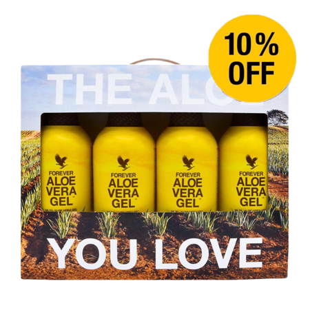 Forever Aloe Vera Gel i 4 styks pakning med 10% rabat