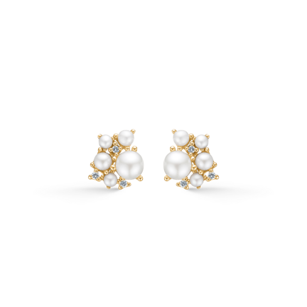 DIAMOND CLOUD earrings in 14 karat gold | Danish design by Mads Z