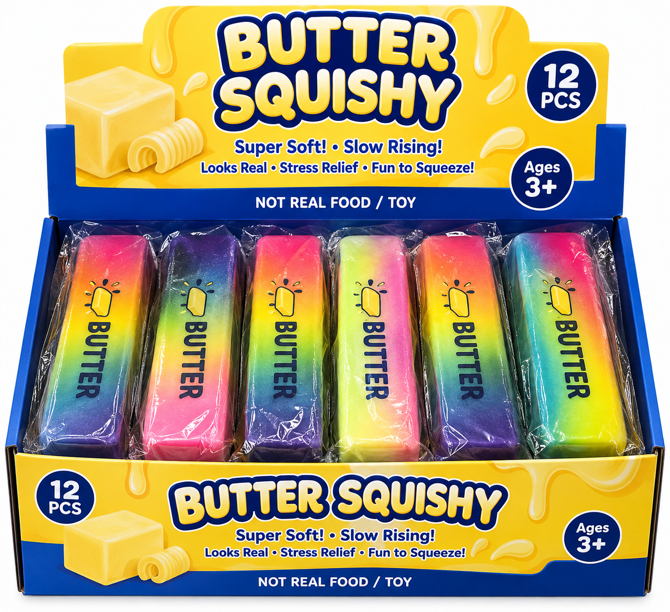 Rainbow Butter Squishy Farverig Fidget & Sanselegetøj